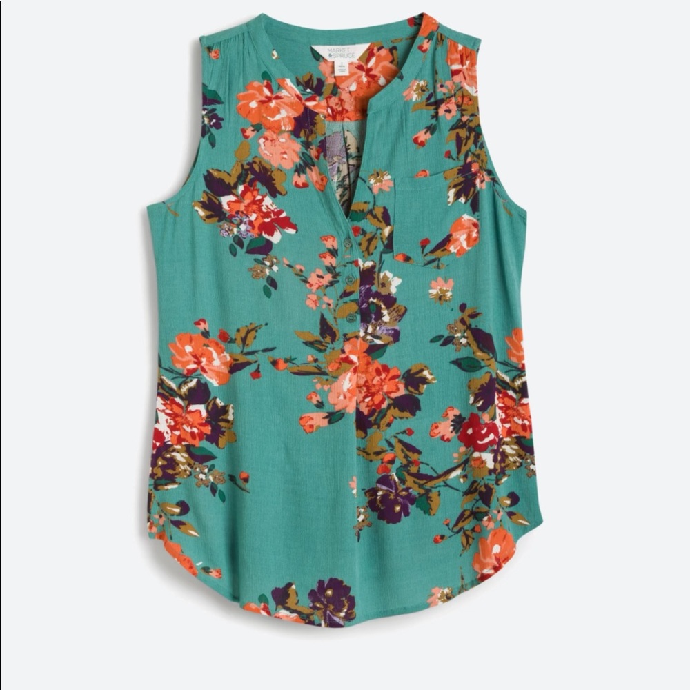 Mix by 41 Hawthorn Prat Henley Sleeveless Top! Size: Large!